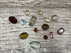 Lot of 14 Small Loose Faceted & Cabochon Stones Tests Garnet Quartz & Tourmaline — photo 1