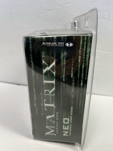 Vintage McFarlane The Matrix Series One Neo Lobby Scene Actionfigur 2003 NEU - Bild 3 von 16