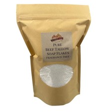 Pure Beef Tallow Soap Flakes - Made in USA - Grass Fed and Finished - Face, Body