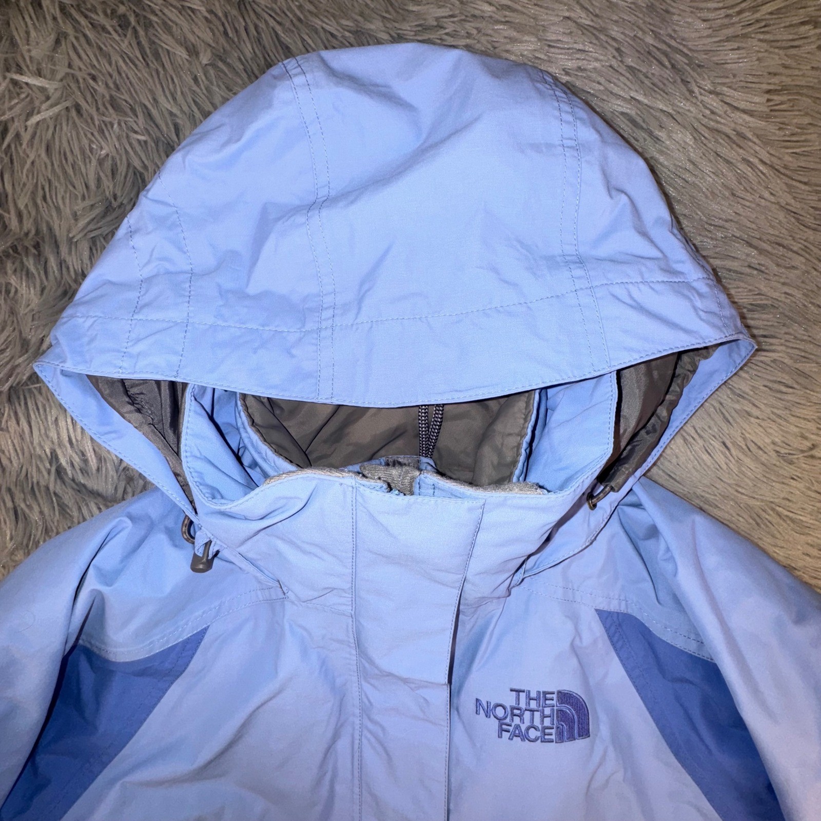 The North Face Trinity Triclimate 3 in 1 Jacket Womens Small Periwinkle HyVent image 7