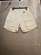 Columbia Sportswear Shorts Army Green Olive Canvas Look Woven Never Worn Large