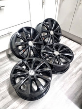 4x Volkswagen Golf Touran Caddy Jetta Alloy Wheels 6.5Jx16H2 ET50 Gloss Black
