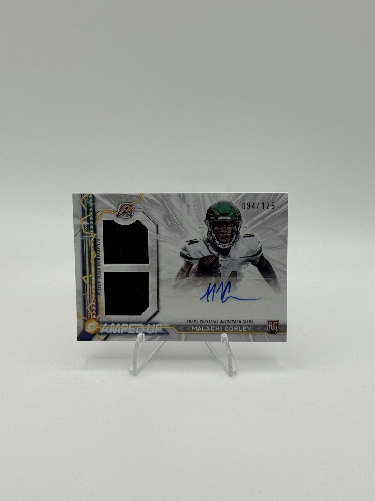 Malachi Corley Auto Patch RC 2025 Topps Resurgence Amped Up /125