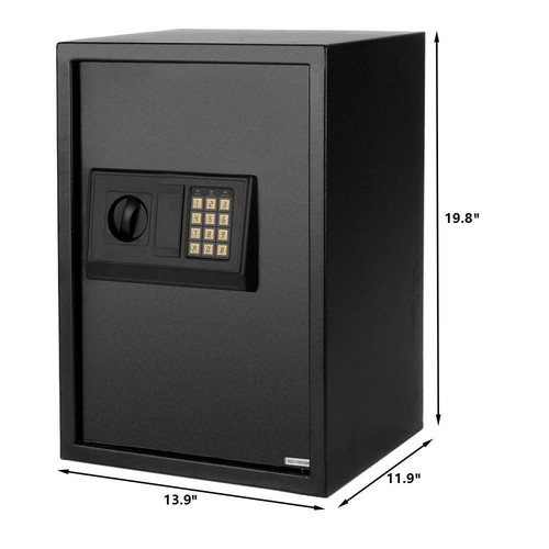 19.8" Large Digital Safe Box Keypad Lock Security Cash Gun Home Office + 2X Keys - Picture 3 of 9