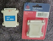 2 DB25 pin Male Female Null Modem Nul/Cross Serial RS232 gender changer Adapter