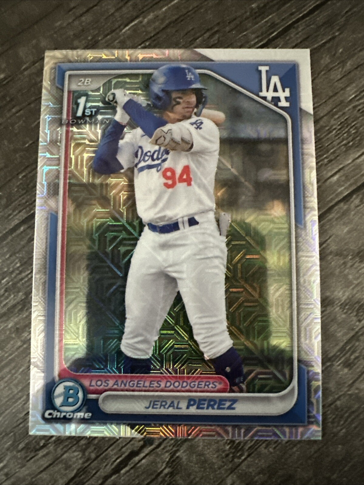 Jeral Perez 2024 Shimmer Refractor Bowman Chrome Prospects Rc Card #bcp-158