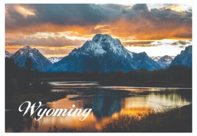 Oxbow Bend Lake, Grand Tetons, Wyoming, 2'' x 3'' Souvenir Fridge Magnet, WY007
