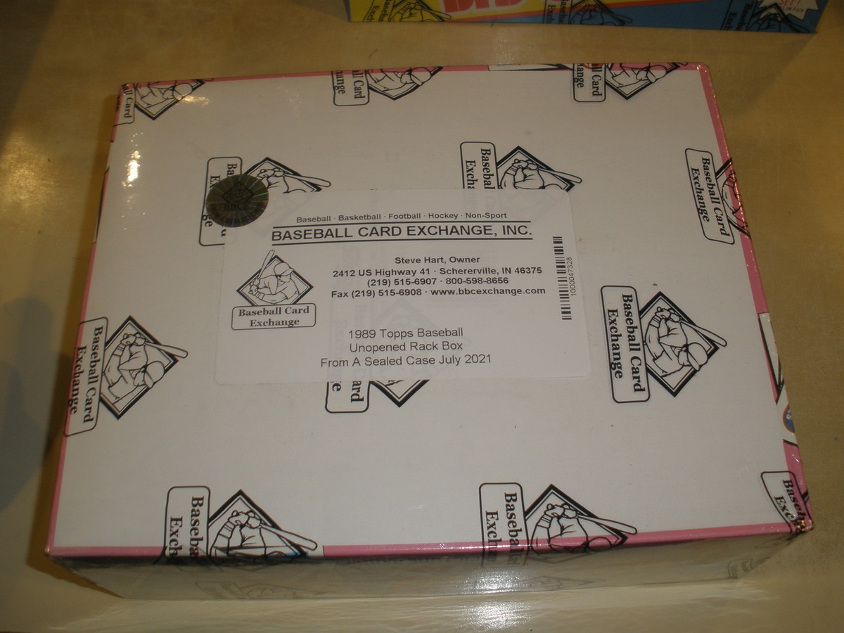 1989 Topps Baseball Rack Pack Box BBCE Wrapped FASC From A Sealed