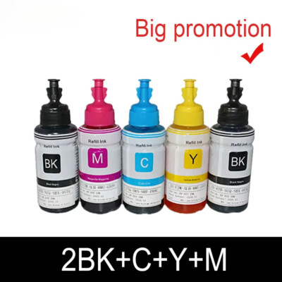 5PK 70ml dye ink for eps L222 L100 L110 L120 L132 L550 L300 L362 printer