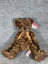 FAO Schwarz Brown Teddy Bear Soft Plush Stuffed Animal Toy 15  With Tags