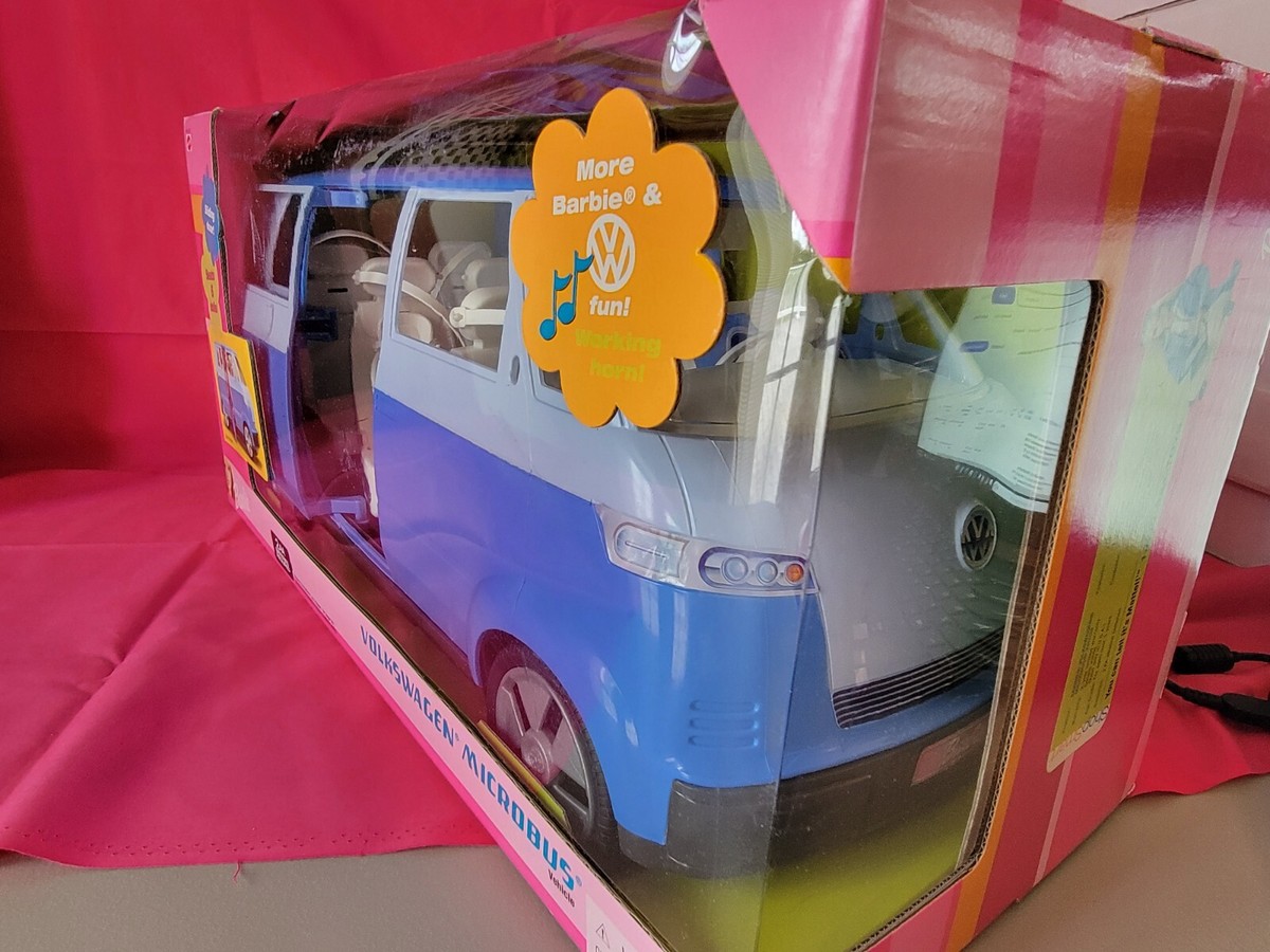 2002 Mattel Barbie Volkswagen Microbus Van Horn &Sliding 2002 Mattel Barbie Volkswagen Microbus Van Horn &Sliding