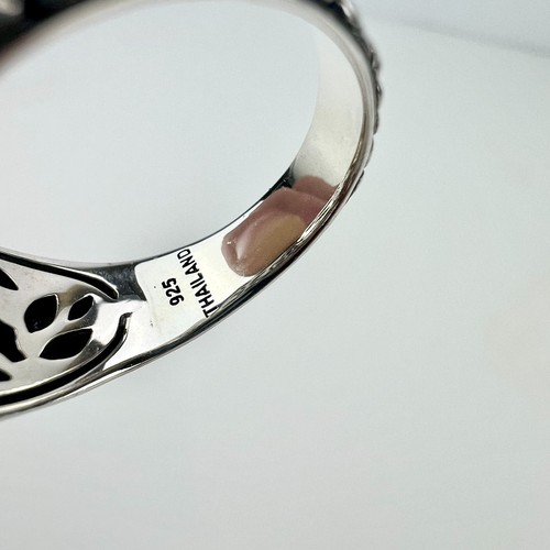 John Hardy JAI 925 Sterling Silber Perlen Ring strukturiert Zucht elegant Gr. 11 - Bild 7 von 11