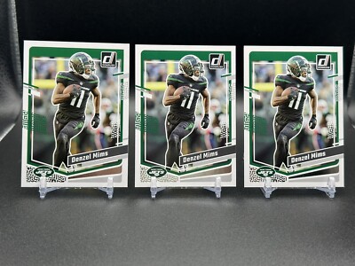 Denzel Mims 2023 Panini Donruss Football Card Base #232 Jets Lot Of 3