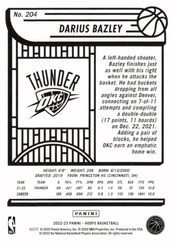 2022-23 PANINI NBA HOOPS Basketball Base Set - COMPLETE your set Pick your card - Picture 391 of 441