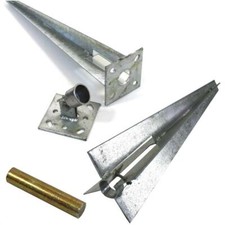 Einschlaghülse Bodenhülse Strebenplatte Pfosten Gartenzaun Maschendrahtzaun 34mm