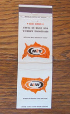 A & W ROOT BEER & RESTAURANT MATCHBOOK COVER: 2300 LOCATIONS MATCHCOVER -B21