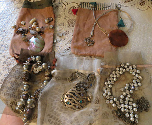 Lot of 6 Chico's Fashion Necklaces &designer Bags