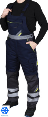 Winterlatzhose Warnschutzhose Warnhose Winterhose Arbeit Latzhose Schutzhose