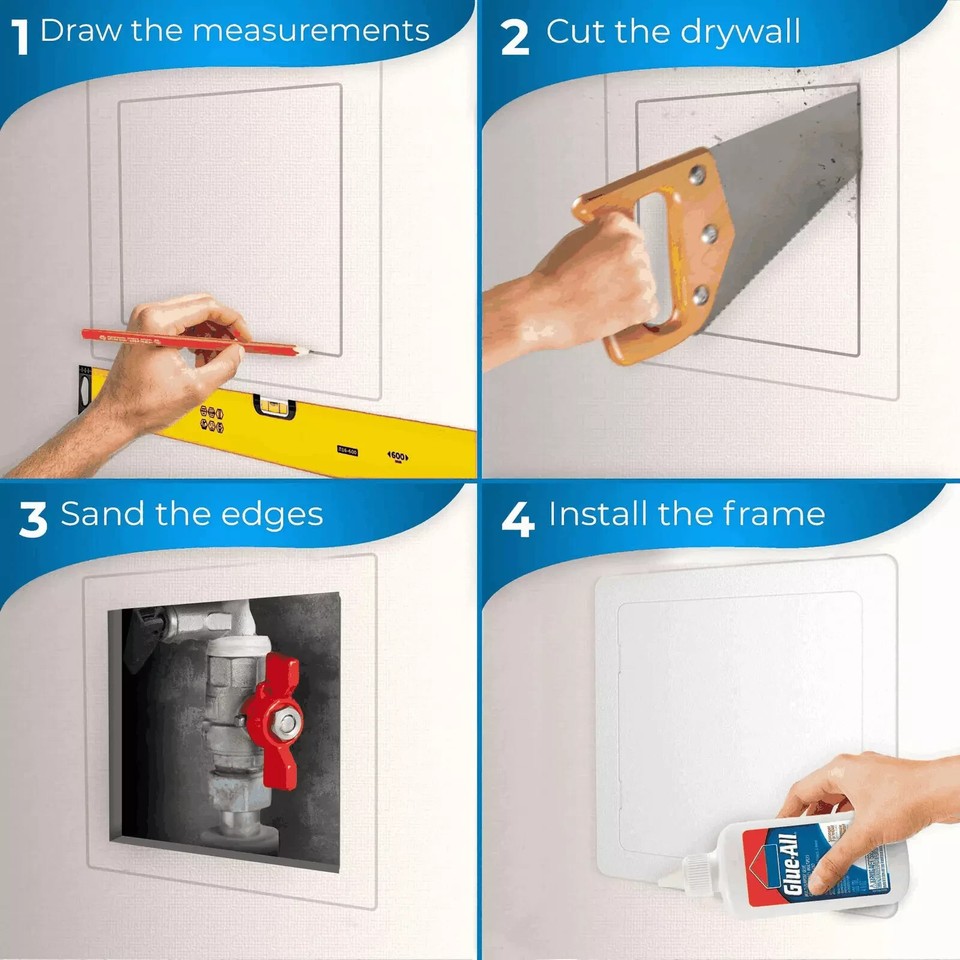 Access Panel for Drywall 22x22 inch Wall Hole Cover Access Door White