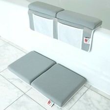 Babynma Bath Kneeler  Elbow Rest Pad Set - Thick Cushions With Storage Pockets