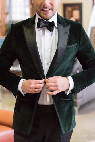 Esmoquin Hombre blanco chaqueta cruzada de Mezcla Lana $303 | Hockerty