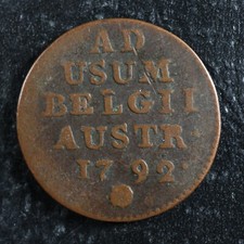 1 liard/oord 1792 Austrian Netherlands KM#52 Copper Pays-Bas autrichiens