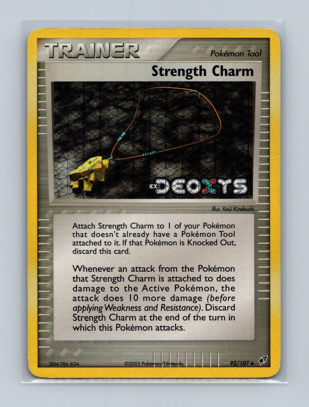 Strength Charm - 92/107 - Pokemon Ex Deoxys Reverse Holo Rare mp