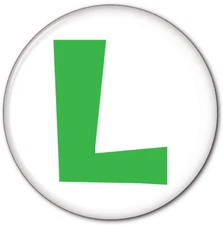 LUIGI BUTTON 3" SAFETY PIN HALLOWEEN COSTUME PROP COSPLAY