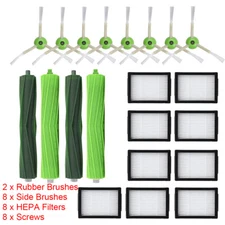 For iRobot Roomba Replacement Parts Side, Roller Brushes, Filters E5 E6 E7 i3 i7