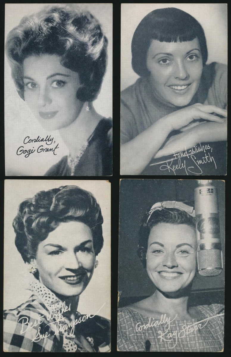 1950's Billboard Music MUSICIAN CARDS -(4) Diff w/ KEELY SMITH, KAY STARR