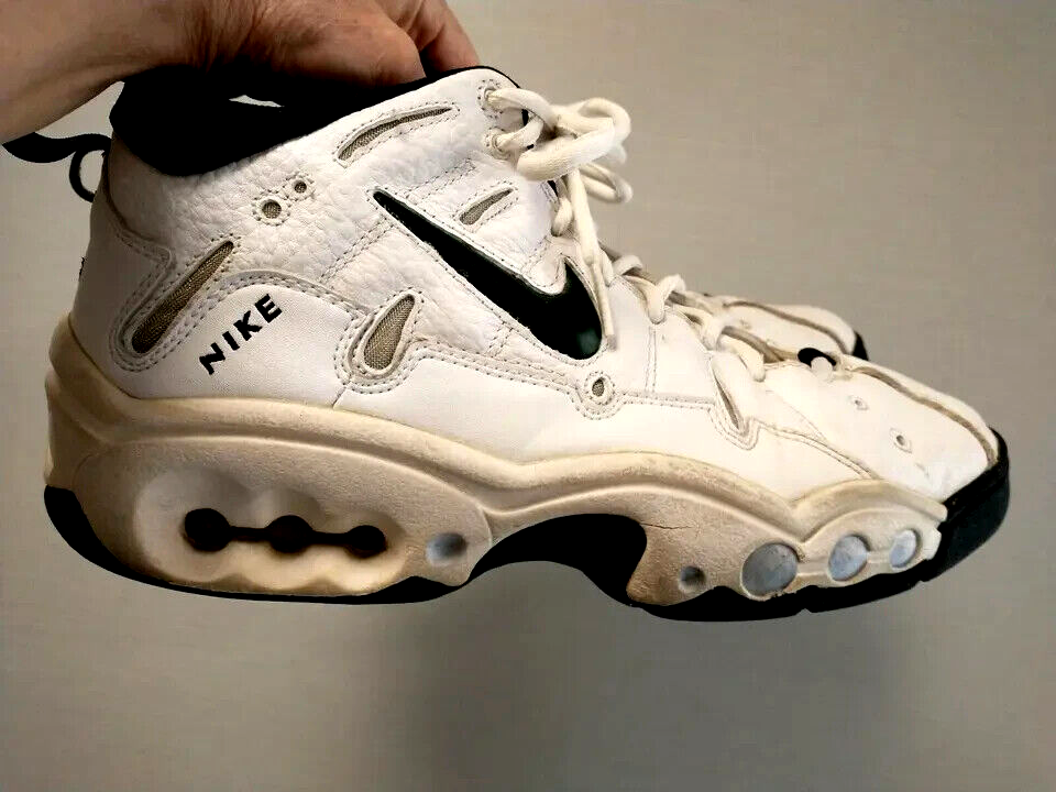 Vintage 90's Nike Air Men's White Leather 970608 LN2 Basketball Shoes Size  US 14