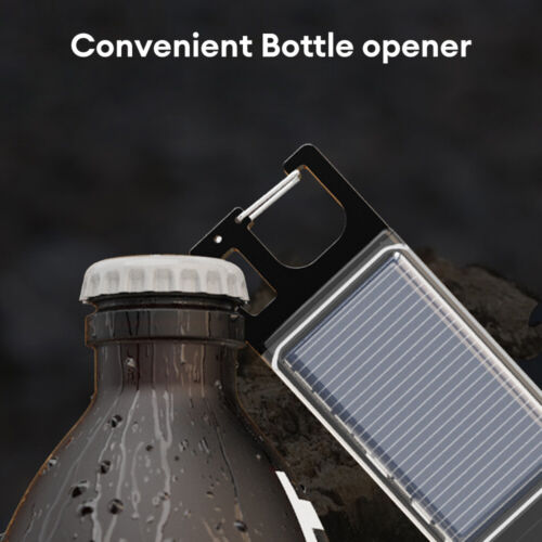 Solar Mini LED Flashlight COB Work Lamp Torch USB Rechargeable Keychain Light - Picture 9 of 19