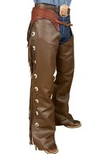 Western Cowboy Style Sued Leather Pant Rodeo Chap Mountain Mens Chap