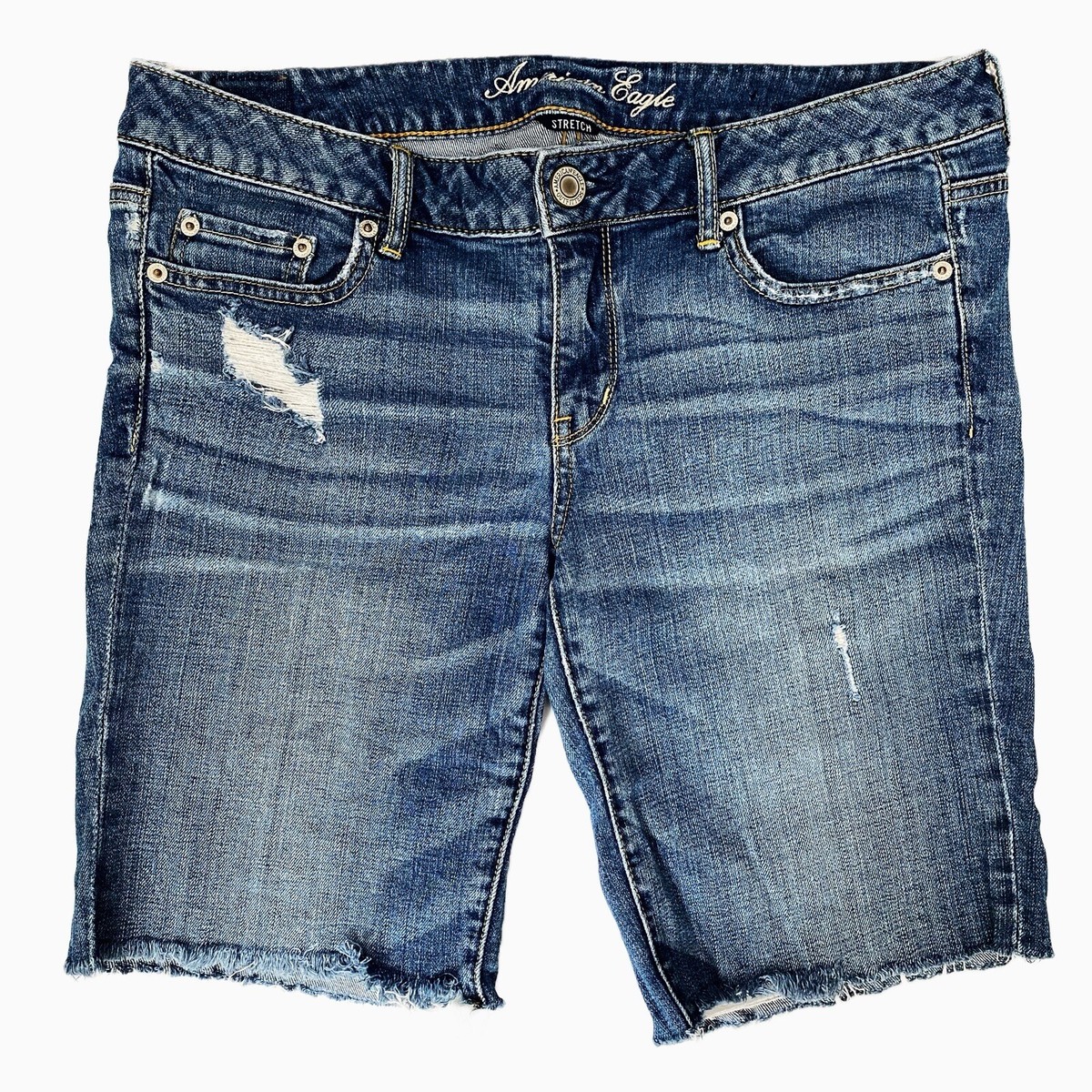Blue American Eagle Womens Denim Shorts American Eagle Stretch