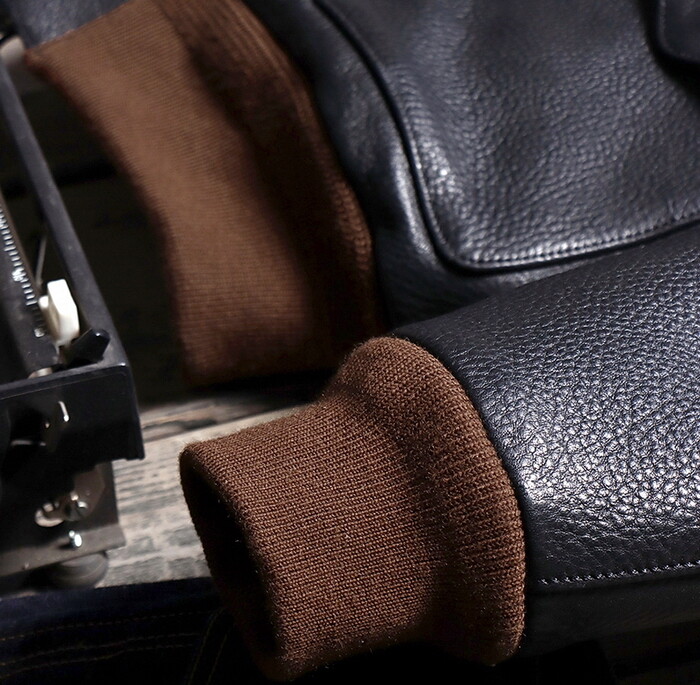 Mens Cowhide 1.4mm Leather Retro A-2 Vintage Style Air
