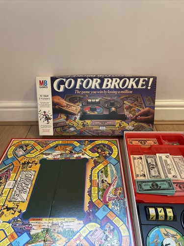 Go For Broke Board Game MB 1985 Vintage Classic Board Game Complete - Picture 5 of 9