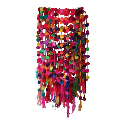 Mexican Pom Pom Garland Colorful Oaxaca Mexico Cute Decoration Party Christmas