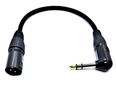 KABELBETRIEB Adattatore jack angolare 6,3 mm stereo a 3 poli XLR maschio