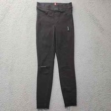 Spanx Pants Womens Small Black Stretch Distressed Pullon Compression Leggings