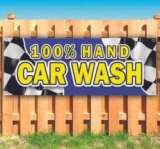 100 HAND CAR WASH Advertising Vinyl Banner Flag Sign Many Sizes USA