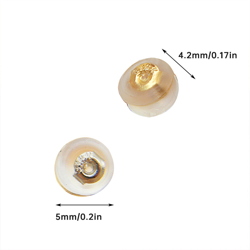 Chiusure per Orecchini a perno color Oro diametro 1.1 cm- 12 pz