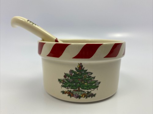 Spode Christmas Tree Peppermint Dip Set White Porcelain Brand New - 第 8/8 張圖片