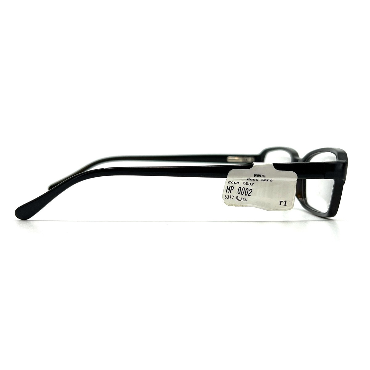 MP 0002 BK Black Mens Rectangle Full Rim Eyeglasses 53-17 MP 0002 BK Black Mens Rectangle Full Rim Eyeglasses 53-17