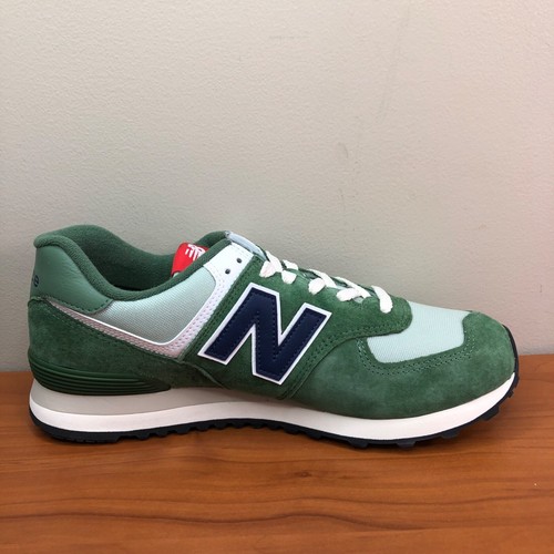 New Balance 574 'Nori' Zapatos Informales Tenis Verde Blanco Azul Marino U574HGB Para hombres 10.5 - Imagen 5 de 11