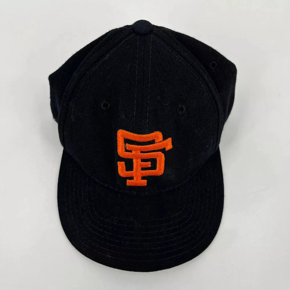 MacGregor 合身帽子成人 6 7/8 黑色旧金山巨人队 100% 羊毛复古 — 第 2/4 张图片