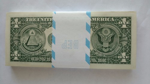 *2006 * FEDERAL RESERVE NOTES $1.00 STAR BEP PACK OF $100.00 IN SEQUENCE CRISPY - Picture 4 of 4