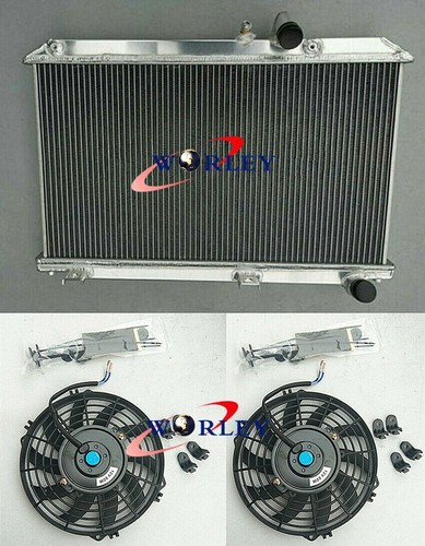 Aluminum Radiator+Fans For Mazda RX-8 RX8 1.3L SE17 Coupe 2003-2012 MT - Picture 1 of 7