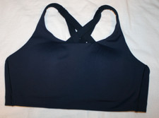 LULULEMON WOMEN'S SPORT AIR SUPORT BRA PUFF CROSS SIZE 36 D NAVY