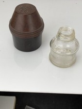 Onoto Brown Bakelite Traveling Case 75.79 x 61.62 mm & Onoto Glass Bottle (e193)