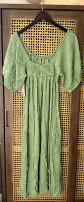 Billabong Green Midi Dress Size S True Romance Sundress Spring Summer Boho  NWT | eBay